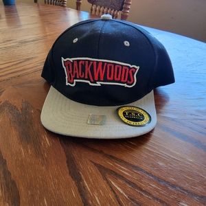 Backwoods Snapback Hat Black Grey